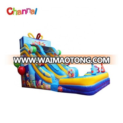 Happy balloon candy inflatable water slide with pool for party