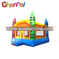 Hot large crayon moon jump air trampoline bounce house for adult