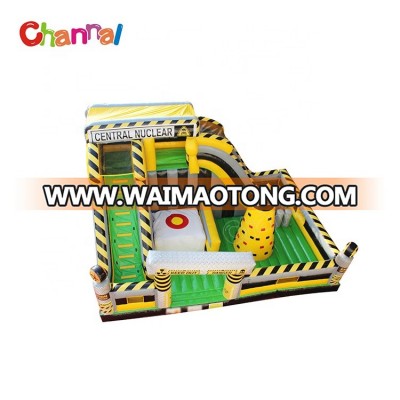 Cool bouncy castle small climbing wall inflatable children playground