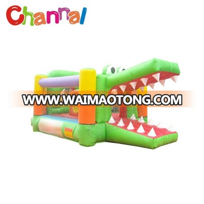 Popular crocodile obstacle inflatable jump house bounce house for sale