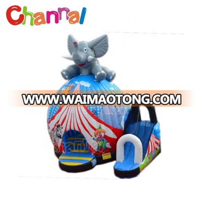 lovely elephant circus inflatable bouncy house bounce house wet dry combo for children