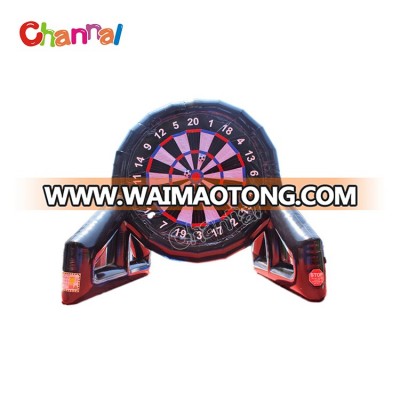 Amazing 2 side air football darts inflatable football dart board games for sale