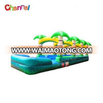 Amazing tropical palm tree double slides wet and dry slide for commercial