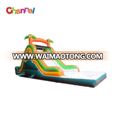 Wholesale palm tree big kid inflatabke water slides