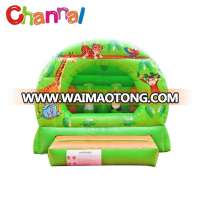 Best selling grass green animal world commercial bouncer for sale