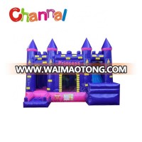 Newest purple princess inflatable combo commercial bouncer for sale