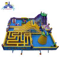 Inflatable maze theme land amusement park playground for sale